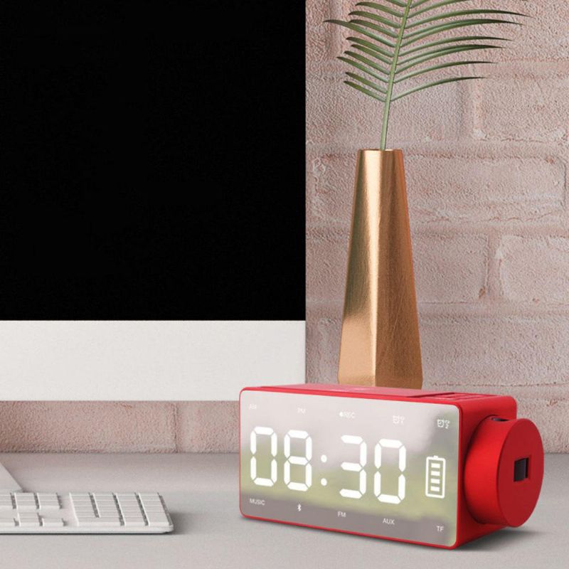 S91s Multifuncional Bluetooth Altavoz Teléfono Cargador Inalámbrico Reloj Despertador Diy Grabación De Música Radio Fm