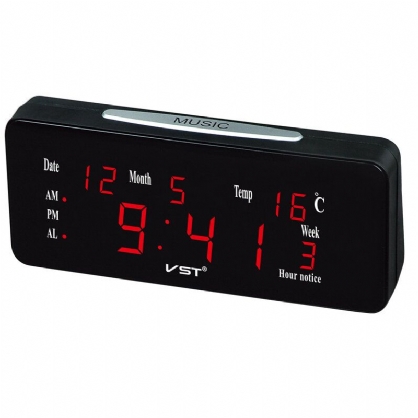 St-1 Loud Reloj Despertador Dual Luminosidad Automática Con Letras Grandes Pantalla Electrónica De Temperatura