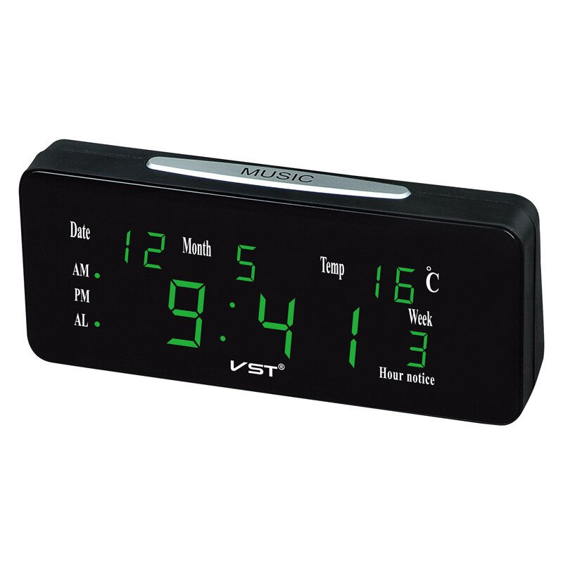 St-1 Loud Reloj Despertador Dual Luminosidad Automática Con Letras Grandes Pantalla Electrónica De Temperatura