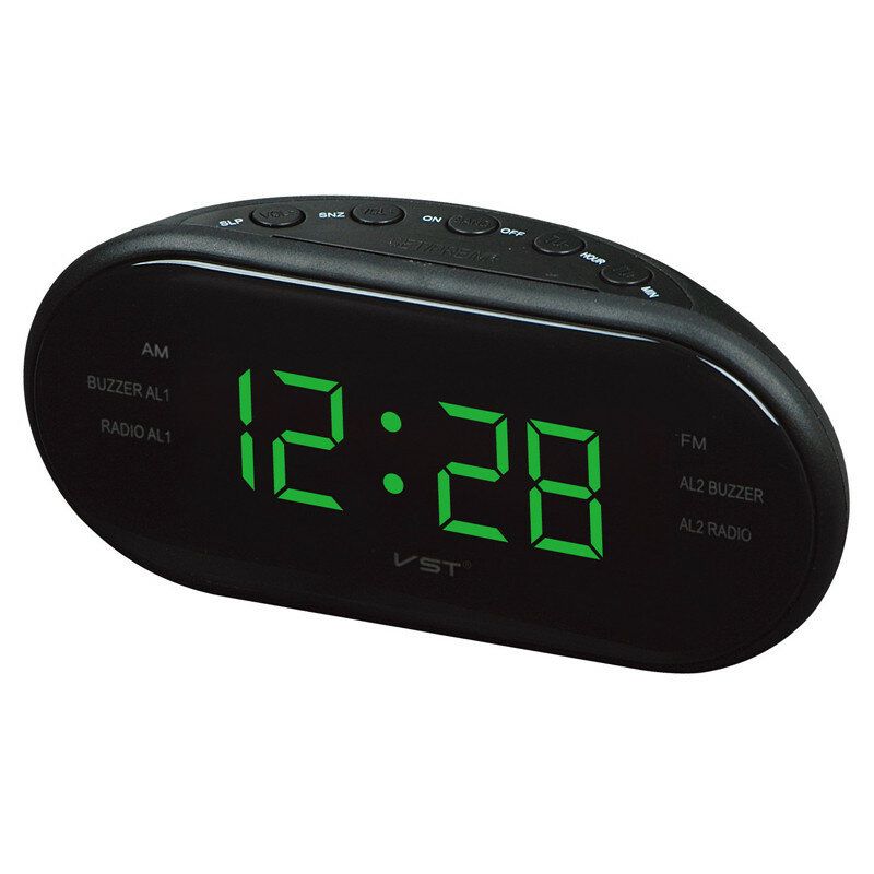 St-3 Led Am Fm Radio Marca Digital Reloj Despertador Retroiluminación Snooze Diseñador Electrónico