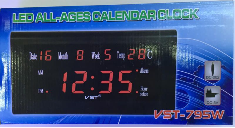 St-5 12 24 Horas Reloj De Escritorio Número Grande Pantalla Lcd Temperatura Fecha Semana Mes Reloj De Mesa