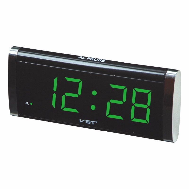 St-6 Reloj De Mesa Led De 1.4 Pulgadas Reloj De Pantalla Grande Escritorio De Color Azul Verde Rojo Con Alimentación De Ca