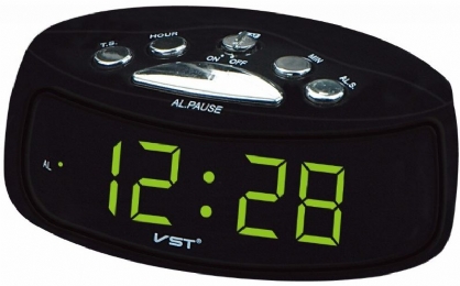 St-9 Eu Plug Ac Power Desktop Reloj Despertador Digital Con Retroiluminación Azul Rojo Verde