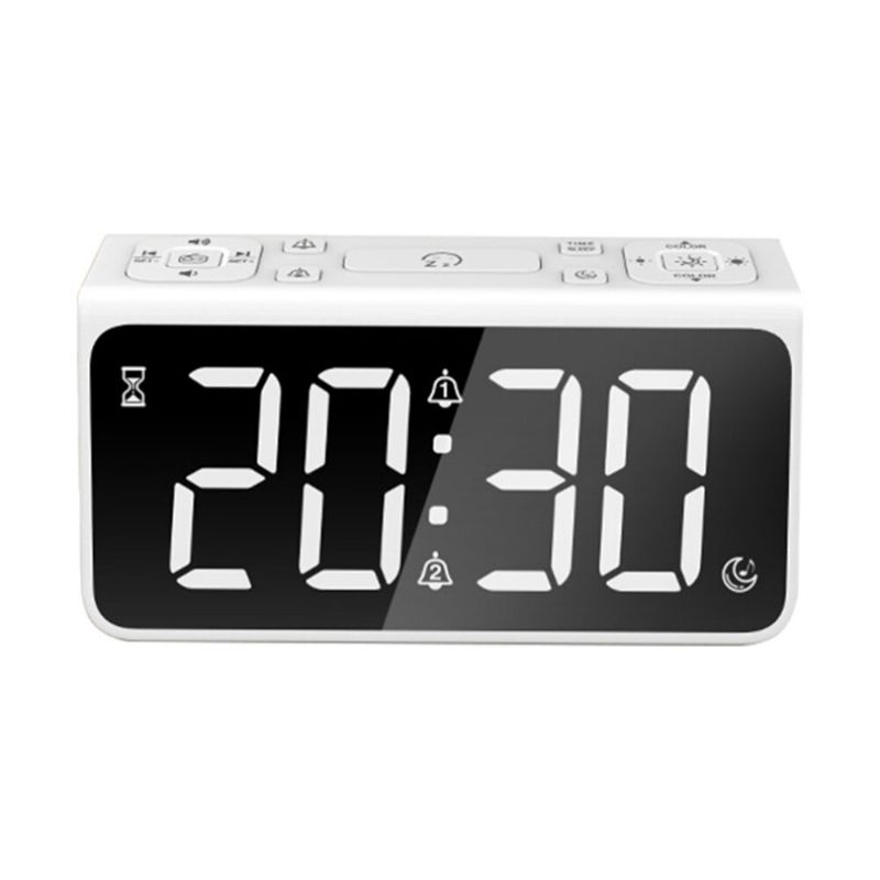 T8 Pantalla Digital Led Multifuncional Espejo Reloj Despertador Carga Usb Sensor Inteligente Luz De Despertador Luz Nocturna Reloj Despertador Para Decoración Del Hogar