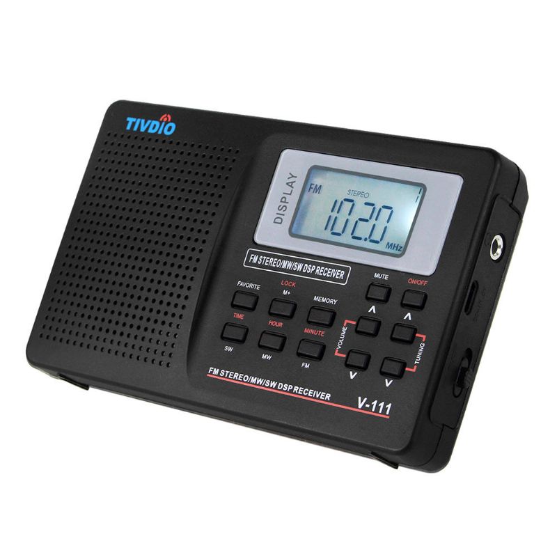 Tivdio V-111 Mw Fm Sw Radio Estéreo 9khz Banda Mundial Radio De Sintonización Digital Pantalla Lcd Radio Exterior