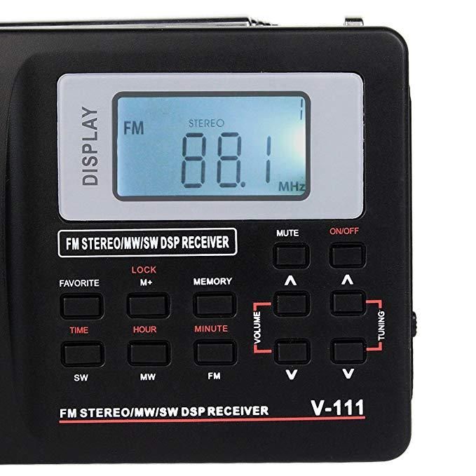 Tivdio V-111 Mw Fm Sw Radio Estéreo 9khz Banda Mundial Radio De Sintonización Digital Pantalla Lcd Radio Exterior