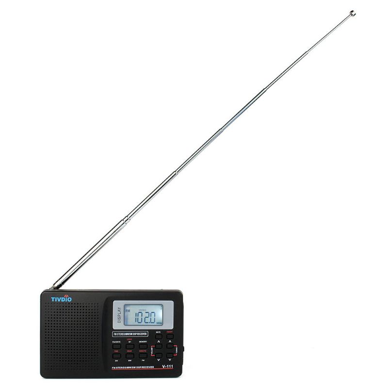 Tivdio V-111 Mw Fm Sw Radio Estéreo 9khz Banda Mundial Radio De Sintonización Digital Pantalla Lcd Radio Exterior