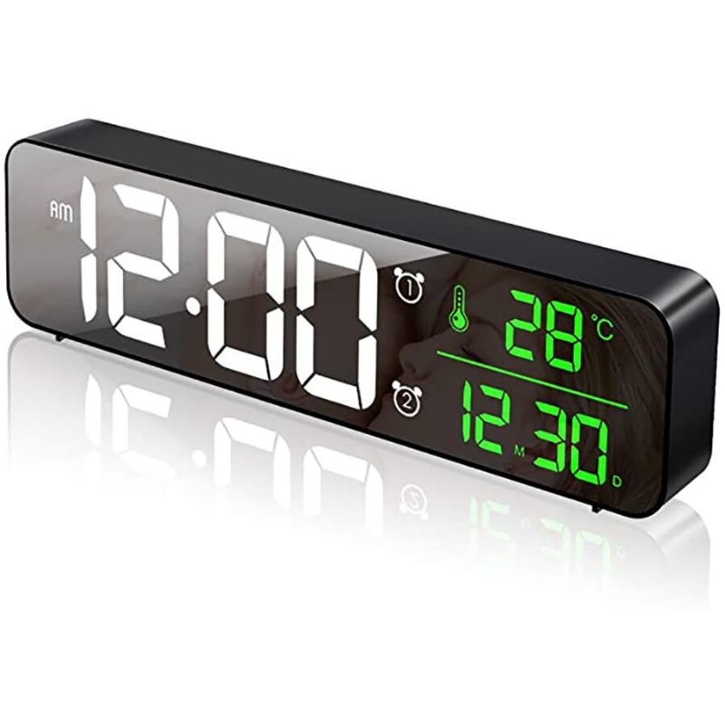 Usb Led 3d Música Reloj Despertador Dual Termómetro Fecha De Temperatura Pantalla Led Hd Relojes De Mesa Digitales De Escritorio Electrónico