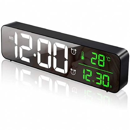 Usb Led 3d Música Reloj Despertador Dual Termómetro Fecha De Temperatura Pantalla Led Hd Relojes De Mesa Digitales De Escritorio Electrónico