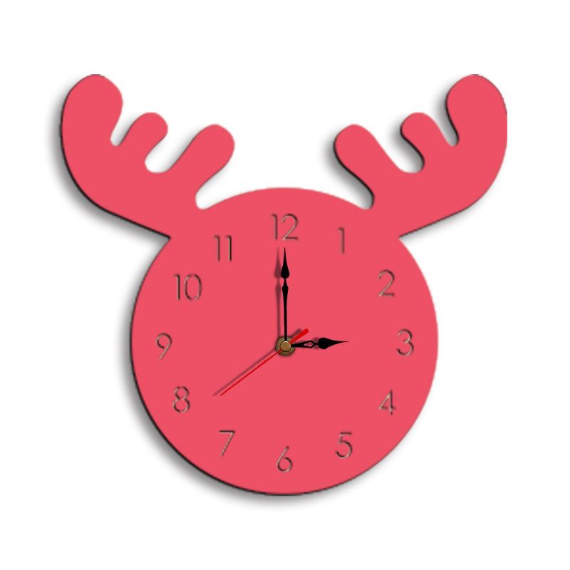 Wapiti Head Reloj De Pared Creativo Sala De Estar Reloj Para Niños De Dibujos Animados En Casa