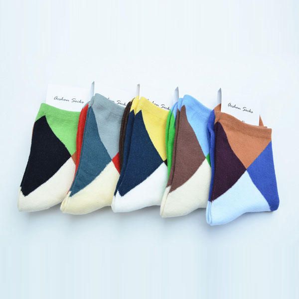 A E Shon Calcetines Suaves Para Hombre Calcetines Coloridos Para Hombre Con Contraste De Moda