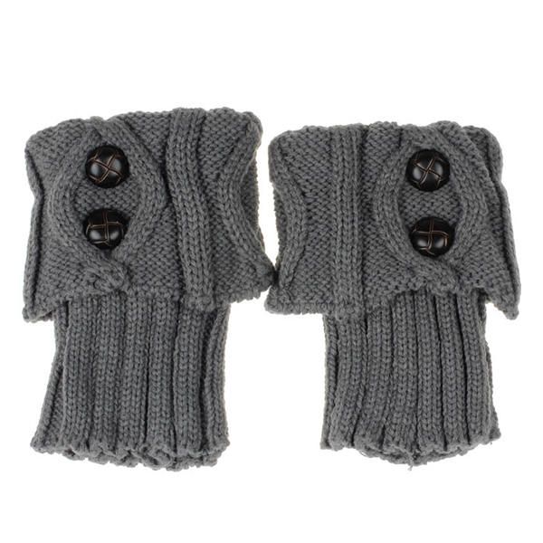 Botones Para Mujer Que Hacen Punto El Puño De La Bota Crochet Toppers Calcetines Calentadores De Piernas Para Calcetines De Bota