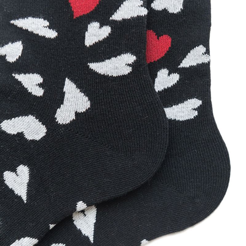 Calcetines De Algodón Tendencia En Forma De Corazón Calcetines De Tubo Medio Pareja Hombres Y Mujeres El Mismo Párrafo