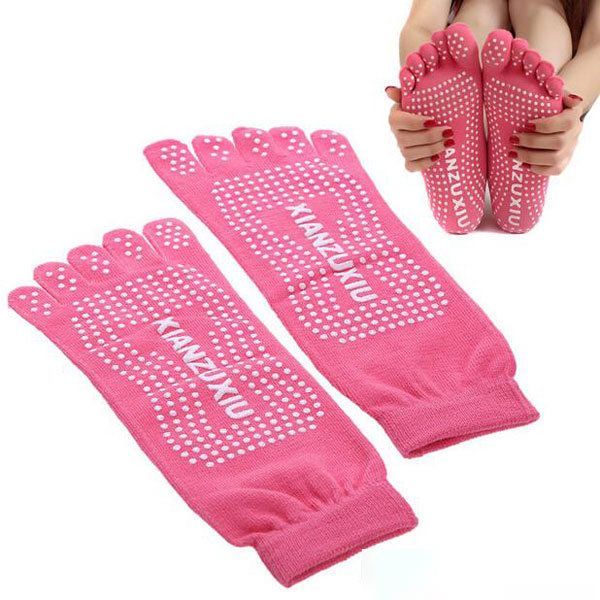 Calcetines Antideslizantes De Yoga Con Cinco Dedos Coloridos Para Mujer Gimnasio Ejercicio Fitness Deportes Pilates Cómodo