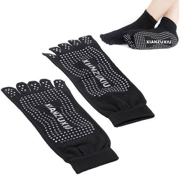 Calcetines Antideslizantes De Yoga Con Cinco Dedos Coloridos Para Mujer Gimnasio Ejercicio Fitness Deportes Pilates Cómodo