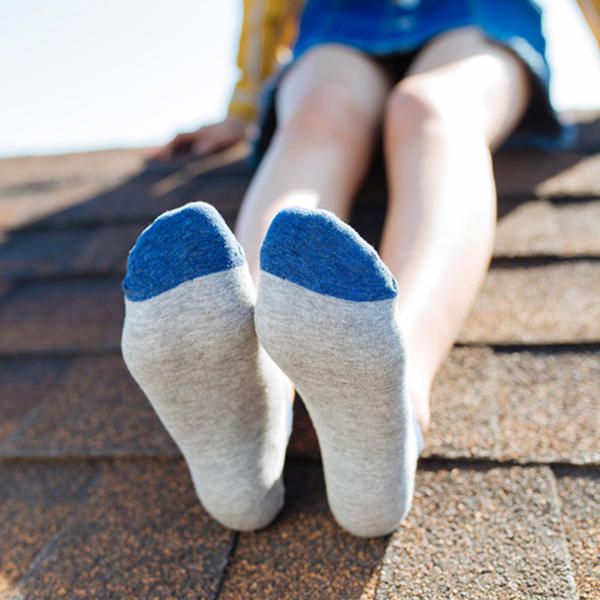 Calcetines Invisibles De Corte Bajo Multicolor De Algodón Para Mujer