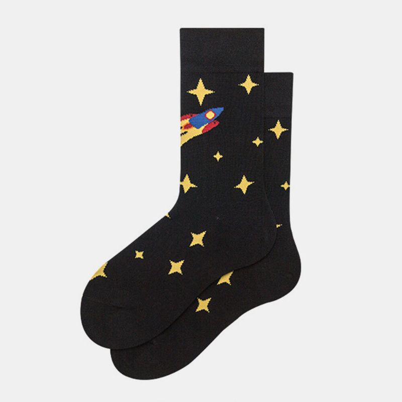 Calcetines Medias Masculinas Tendencia Femenina Starry Sky Tube Cotton Street Calcetines