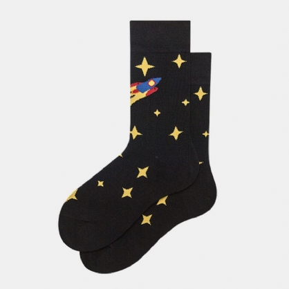 Calcetines Medias Masculinas Tendencia Femenina Starry Sky Tube Cotton Street Calcetines