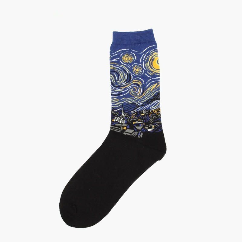 Calcetines De Tubo De Algodón Con Pintura Al Óleo De Mona Lisa Unisex