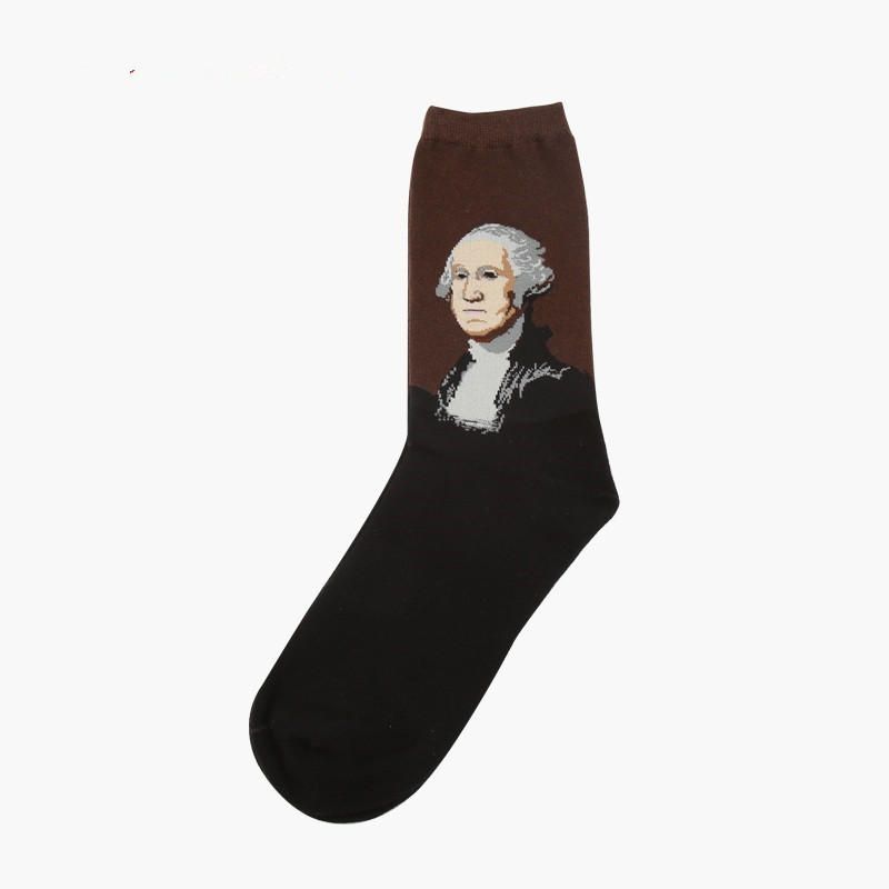 Calcetines De Tubo De Algodón Con Pintura Al Óleo De Mona Lisa Unisex