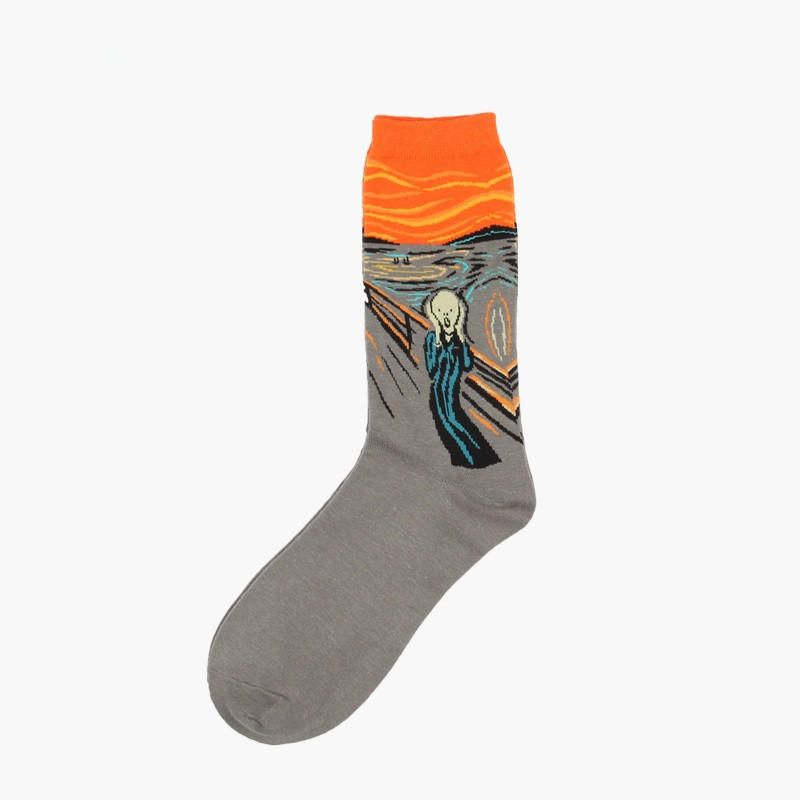 Calcetines De Tubo De Algodón Con Pintura Al Óleo De Mona Lisa Unisex