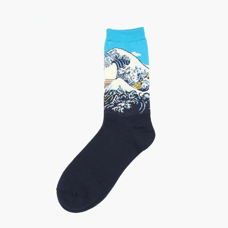 Calcetines De Tubo De Algodón Con Pintura Al Óleo De Mona Lisa Unisex