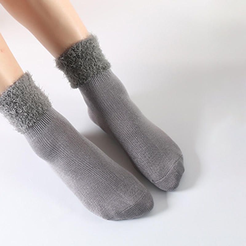 Calcetines De Tubo De Algodón Grueso Cálido De Invierno Para Mujer