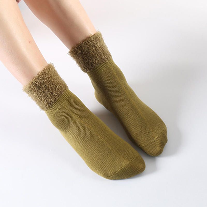 Calcetines De Tubo De Algodón Grueso Cálido De Invierno Para Mujer