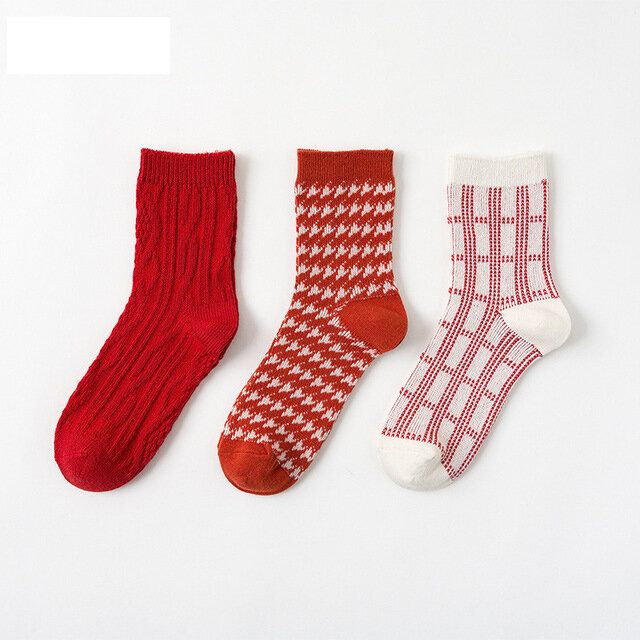 Calcetines De Tubo Navideños Para Mujer 12 Pares De Calcetines De Algodón Informal