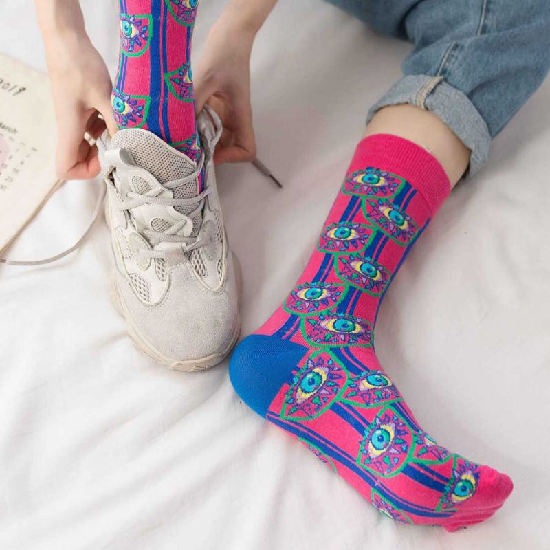 Calcetines De Tubo Para Parejas De Moda Con Estilo De Personalidad Para Hombres Y Mujeres