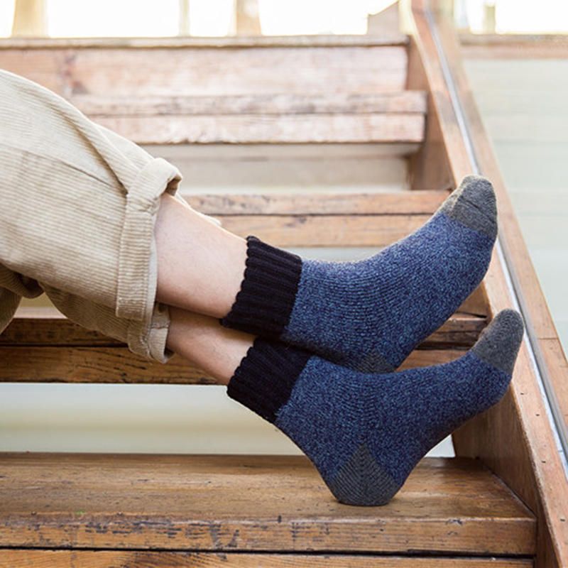 Calcetines De Tubo De Piso De Coral Grueso Para Hombres Calcetines Suaves Para Interiores