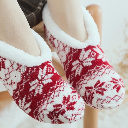 Calcetines De Yoga Antideslizantes De Jacquard De Terciopelo Para Mujeres Y Niñas Winter Plus