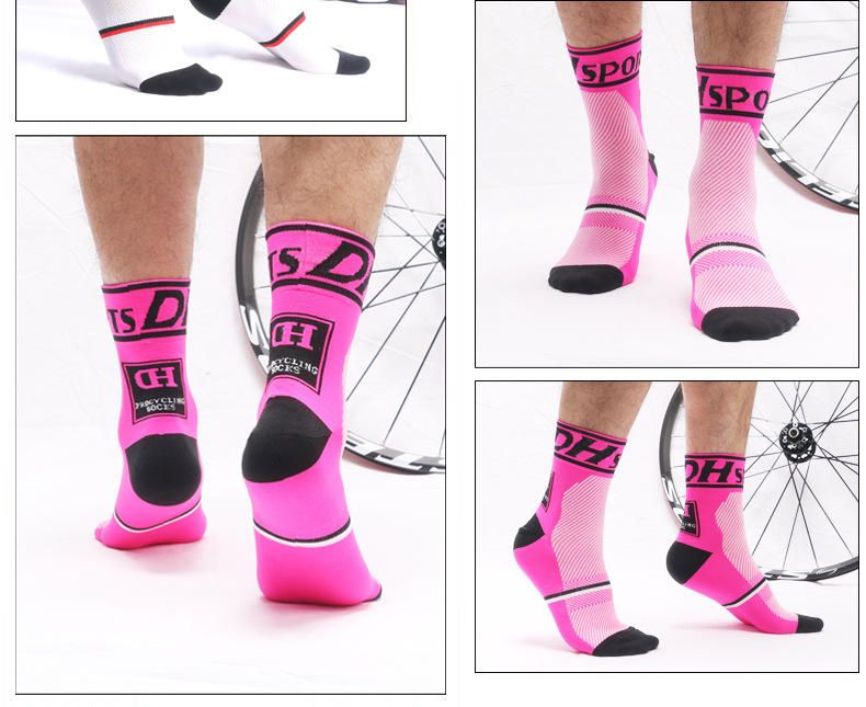 Dh Sports Calcetines De Ciclismo Con Cojín Para Hombre Y Mujer