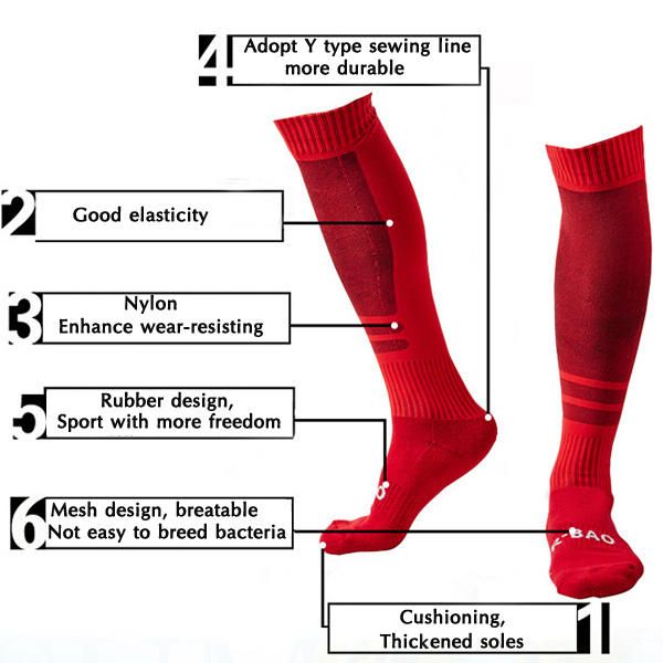 Medias De Fútbol Para Deportes Profesionales De Cañón Largo Calcetines Resistentes Al Desgaste Que Absorben El Sudor