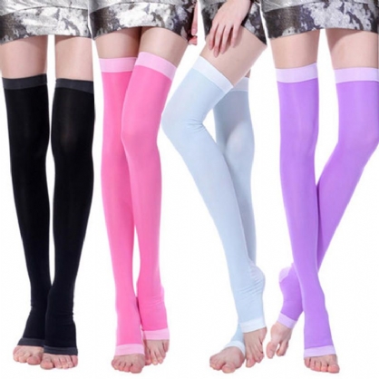 Mujeres Invierno Cálido Vintage Spandex Buenos Calcetines De Seda Elástica