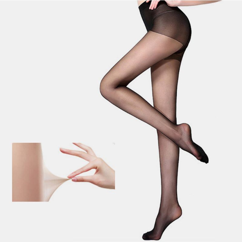 Mujeres Nylon Transpirable Elástico Delgado Seductor Anti-gancho Leggings Medias De Seda Calcetines