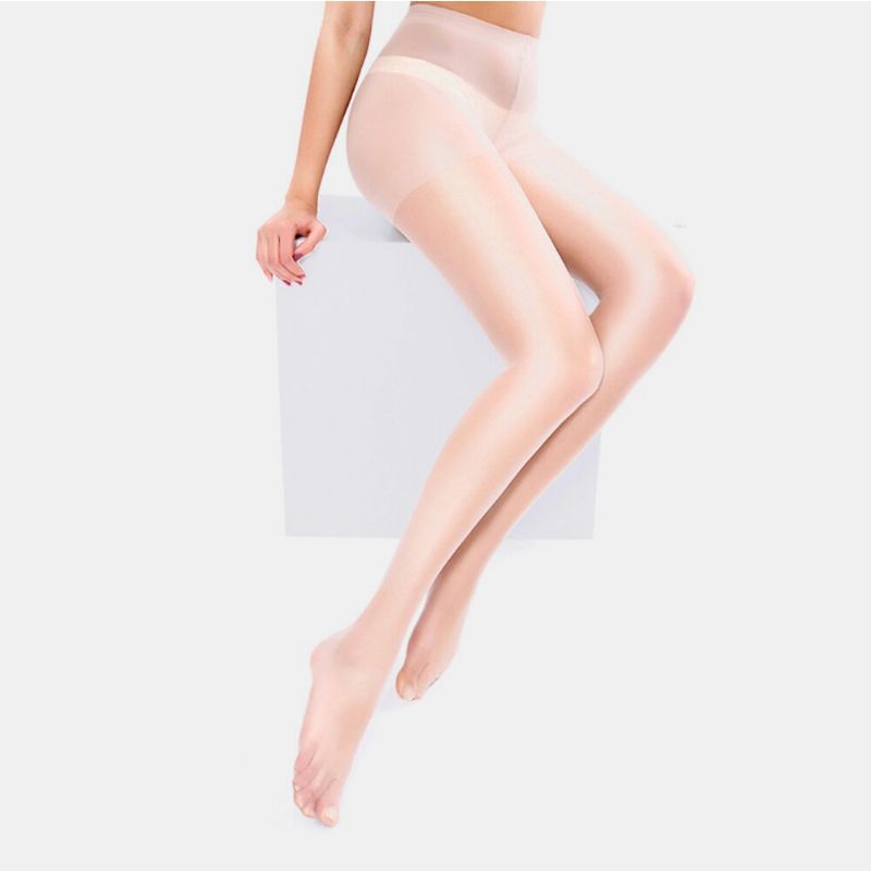 Mujeres Nylon Transpirable Elástico Delgado Seductor Anti-gancho Leggings Medias De Seda Calcetines