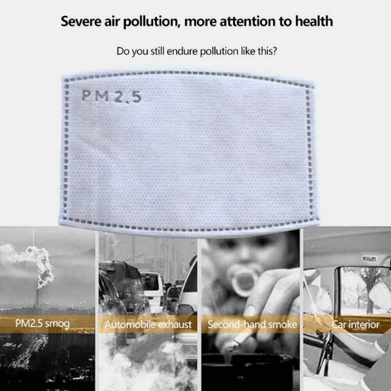 2pcs Pm2.5 Filter Mascarillas No Desechables Con Mascarilla Respiratoria