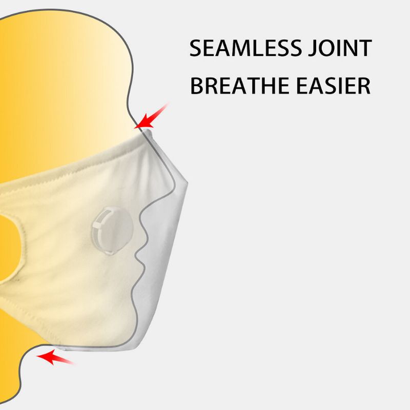 2pcs Pm2.5 Máscaras De Impresión De Filtro No Desechables Con Máscara De Respiración