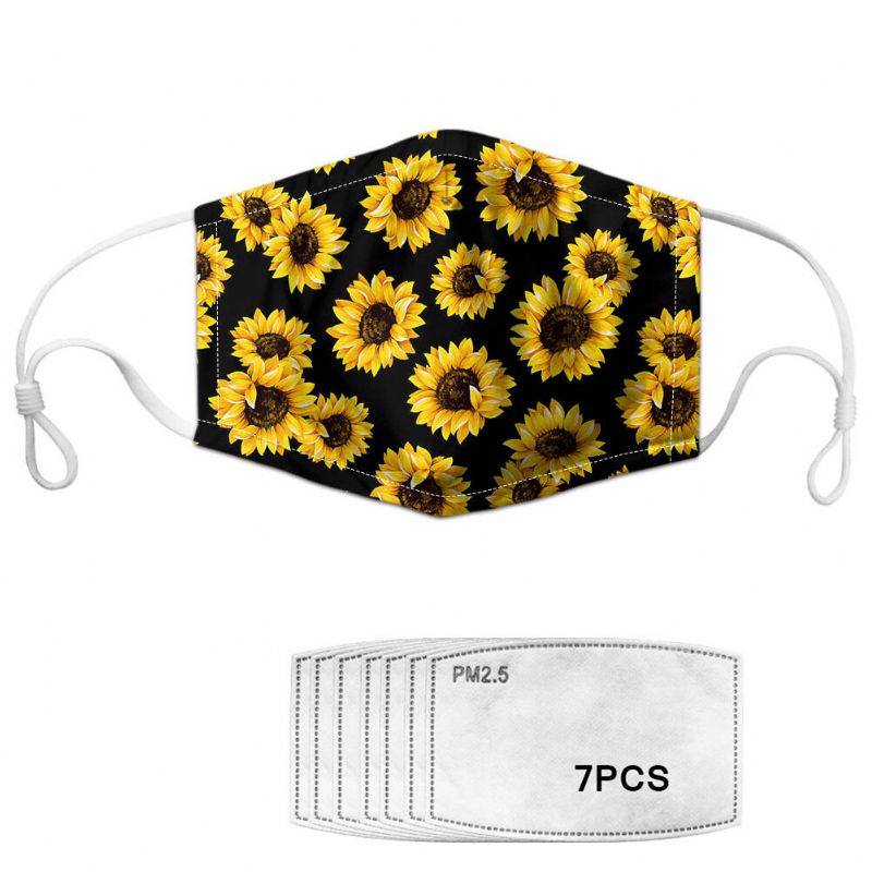 Dasiy Máscara Facial Con Estampado De Flores Juego De Juntas De 7 Piezas Máscaras Daisy Pm2.5