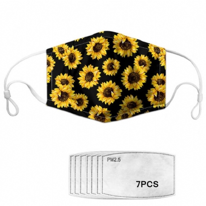 Dasiy Máscara Facial Con Estampado De Flores Juego De Juntas De 7 Piezas Máscaras Daisy Pm2.5