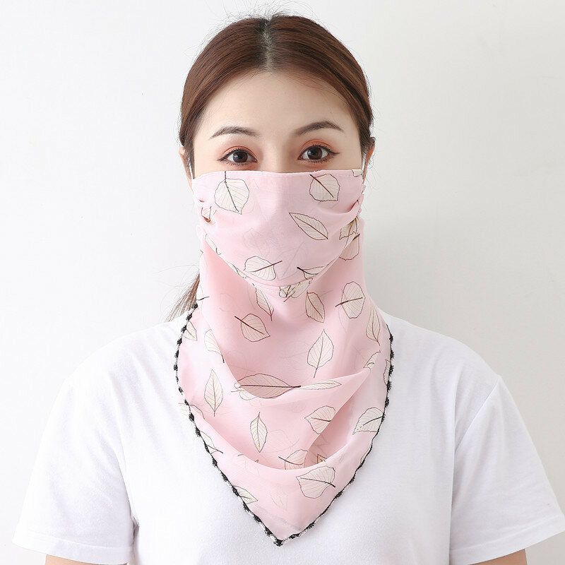 Máscara De Cuello Con Estampado De Verano Bufanda De Protección Solar Mascarilla Facial Para Montar Al Aire Libre Transpirable Secado Rápido