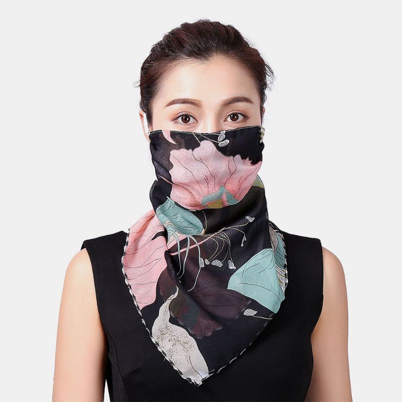 Máscaras De Impresión Transpirables Para Mujer Protección Para El Cuello Protección Solar Bufanda Bandana Anti-uv