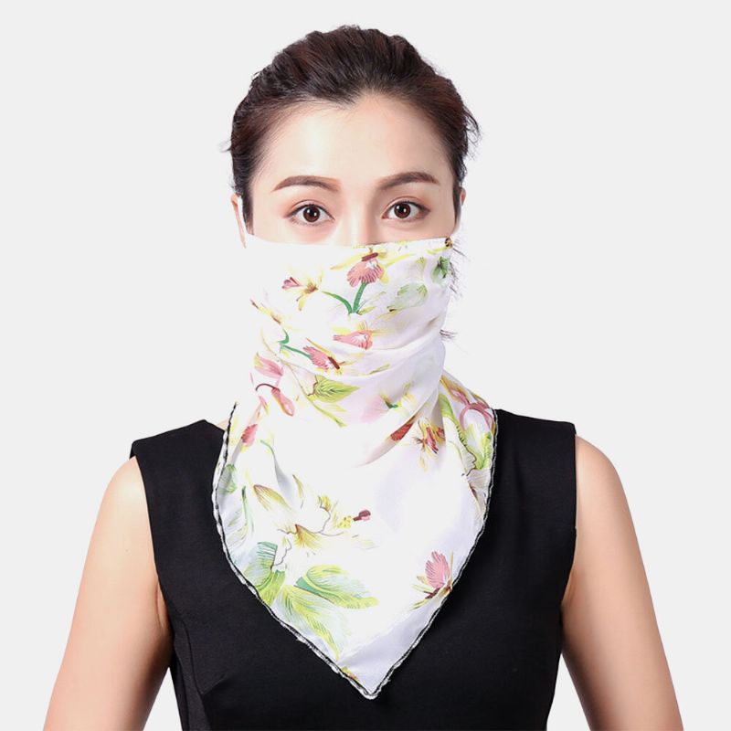 Máscaras De Impresión Transpirables Para Mujeres Protección Para El Cuello En Las Orejas Bufanda De Protección Solar Bandana Anti-uv