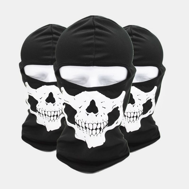 Outdoor Cs Head Cover Skull Pattern Hat Bandana Pasamontañas Polaina Para El Cuello Tubo Para El Cuello Resistente A Los Rayos Uv Secado Rápido Materiales Ligeros Ciclismo Para Adultos