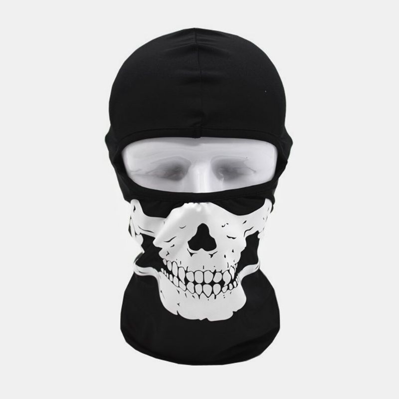 Outdoor Cs Head Cover Skull Pattern Hat Bandana Pasamontañas Polaina Para El Cuello Tubo Para El Cuello Resistente A Los Rayos Uv Secado Rápido Materiales Ligeros Ciclismo Para Adultos