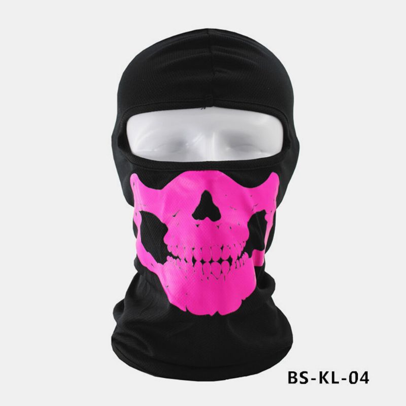 Outdoor Cs Head Cover Skull Pattern Hat Bandana Pasamontañas Polaina Para El Cuello Tubo Para El Cuello Resistente A Los Rayos Uv Secado Rápido Materiales Ligeros Ciclismo Para Adultos