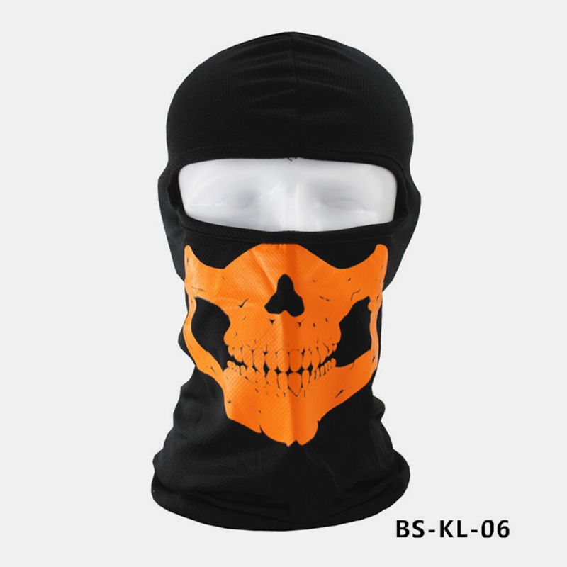 Outdoor Cs Head Cover Skull Pattern Hat Bandana Pasamontañas Polaina Para El Cuello Tubo Para El Cuello Resistente A Los Rayos Uv Secado Rápido Materiales Ligeros Ciclismo Para Adultos