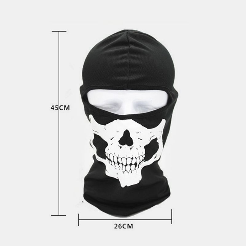 Outdoor Cs Head Cover Skull Pattern Hat Bandana Pasamontañas Polaina Para El Cuello Tubo Para El Cuello Resistente A Los Rayos Uv Secado Rápido Materiales Ligeros Ciclismo Para Adultos