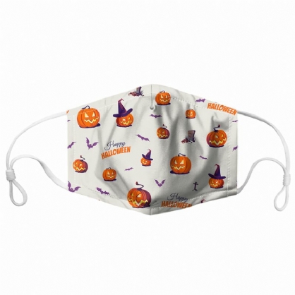 Unisex 7pcs Pm2.5 Filtro Estilo De Halloween Impresión Máscaras Respirables No Desechables